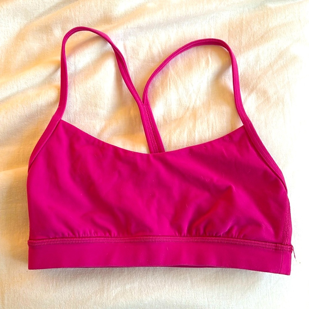 Lululemon Sonic Pink size 4 Flow Y Nulu Bra